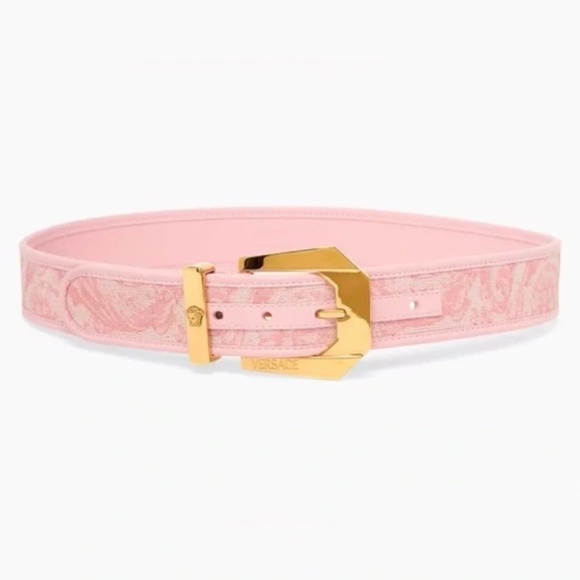 Versace Barocco Jacquard Belt English Rose, Medium, 90 (36) $525 - Picture 1 of 8